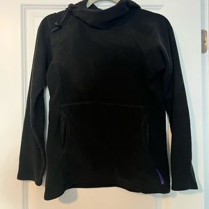 Black Melanzana micro grid hoodie